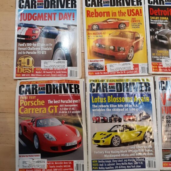 Car and Driver Vintage Automotive Magazines 2004 and 2005 Bugatti Corvette Porsc - Picture 2 of 8